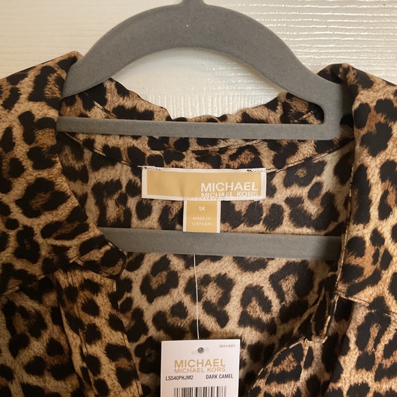 NWT Michael Kors Sleeveless Animal Print Top - Picture 2 of 4